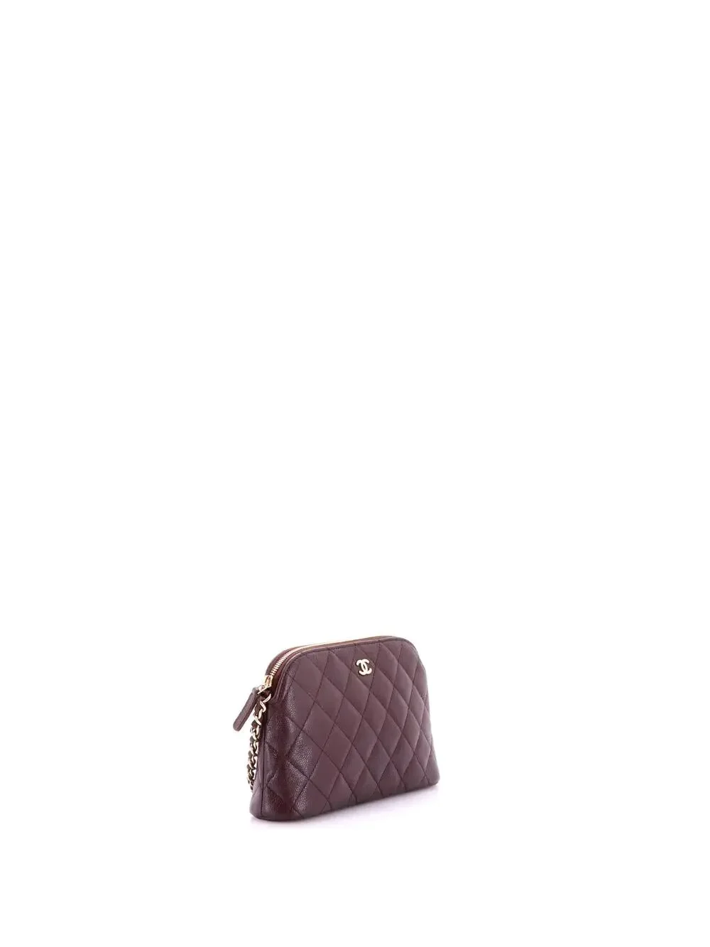 Chanel Cc Dome Zip Clutch With Chain #323587C40B